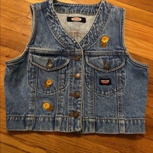 Vintage Jordache jean crop vest